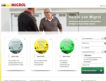 Tablet Screenshot of migrol-heizoel.ch